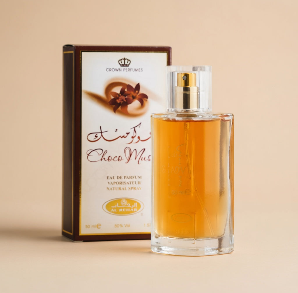 Choco Musk EDP (50ml) by Al-Rehab is a Warm, Rich Gourmand | Chocolate | Vanilla | Musk | Fragrance for Men and Women