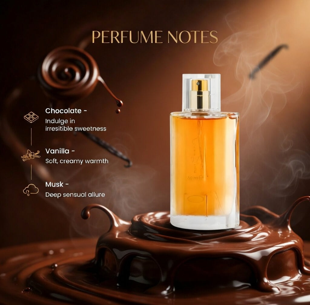 Choco Musk EDP (50ml) by Al-Rehab is a Warm, Rich Gourmand | Chocolate | Vanilla | Musk | Fragrance for Men and Women