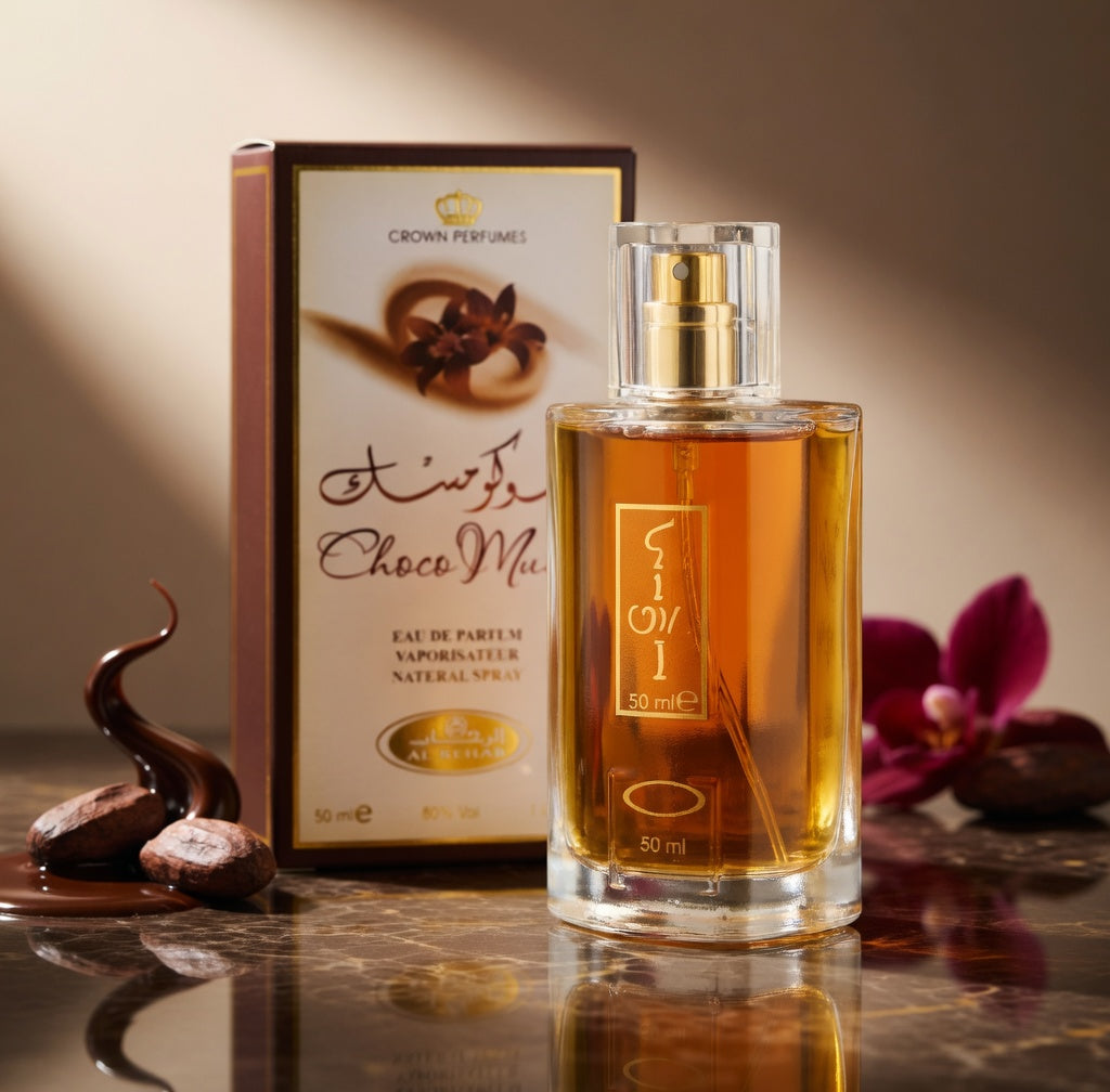Choco Musk EDP (50ml) by Al-Rehab is a Warm, Rich Gourmand | Chocolate | Vanilla | Musk | Fragrance for Men and Women